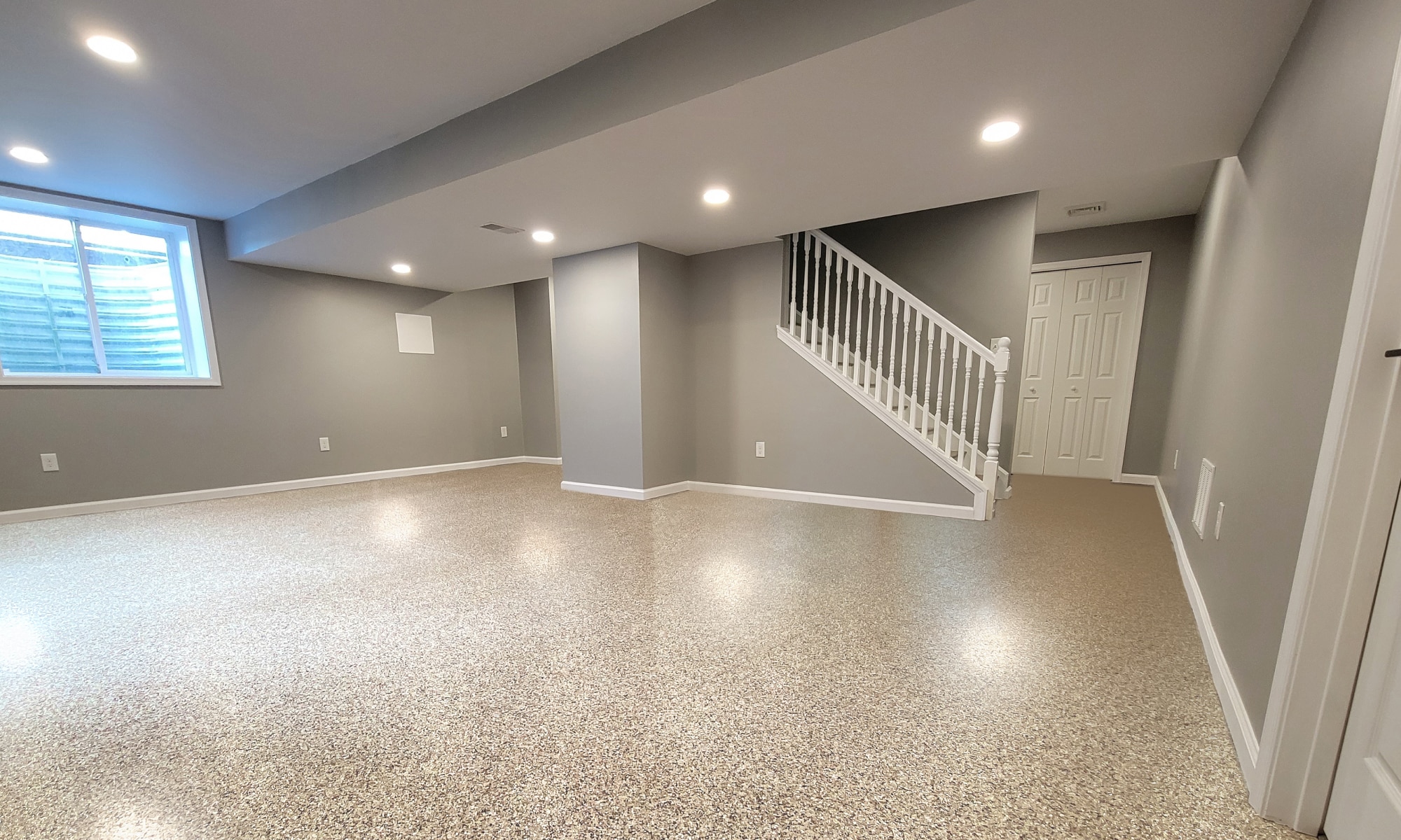 Interior basement epoxy floor coating in Simi Valley, CA